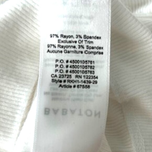 Babaton White Crop Top Sz S - Picture 5 of 6
